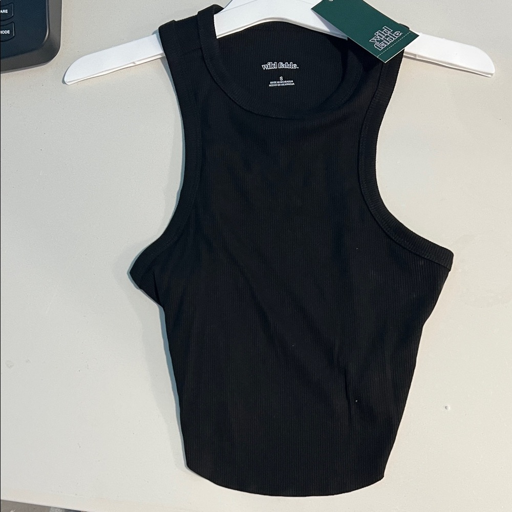 2 for $3.00 Wild Fable Black Ribbed Cropped Tank Top